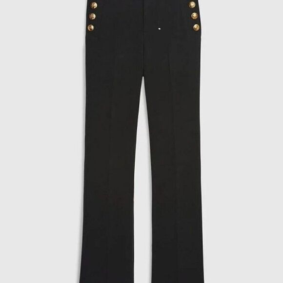 GAP 742013-01 Flare High Rise Elegant Trousers Pants Women's Black Size 4 NWT - Picture 4 of 7